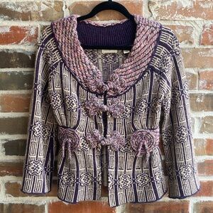 Anthropologie "Sleeping on Snow" Turnstone Regal cardigan sweater jacket